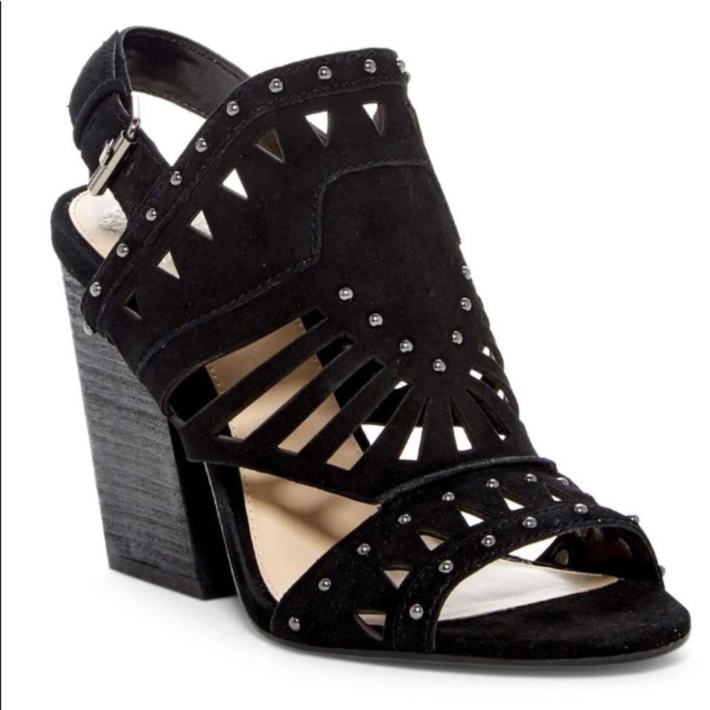 Vince Camuto Reston black suede studded sandals